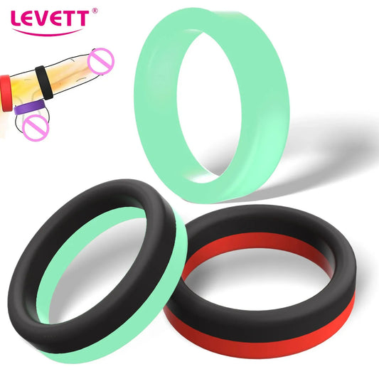 Male Penis Ring Silicone Cock Rings Semen Lock Ring Delay Ejaculation Stretcher Extender Erotic Sex Toys For Men Couples Ring