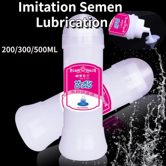 200/300/500ML Sex Lubricants Milk White Simulation Semen Lubricating Fluid Vaginal Anal Sex Lubricant for Adult Couple Gay Lube